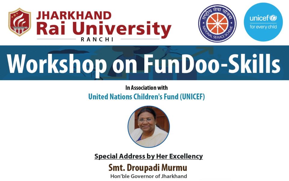 HON’BLE GOVERNOR OF JHARKHAND ADDRESSES STUDENTS AT WORKSHOP ORGANISED BY JRU