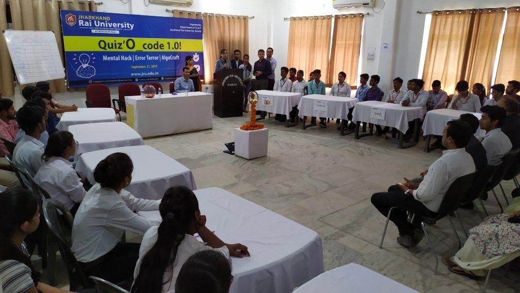 क्विज ओ कोड 1.0 का समापन – झारखण्ड राय विश्वविद्यालय