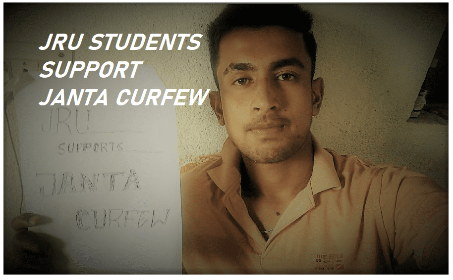 JRU STUDENTS PLEDGE TO SUPPORT JANTA CURFEW AND ‘BREAK THE CHAIN’