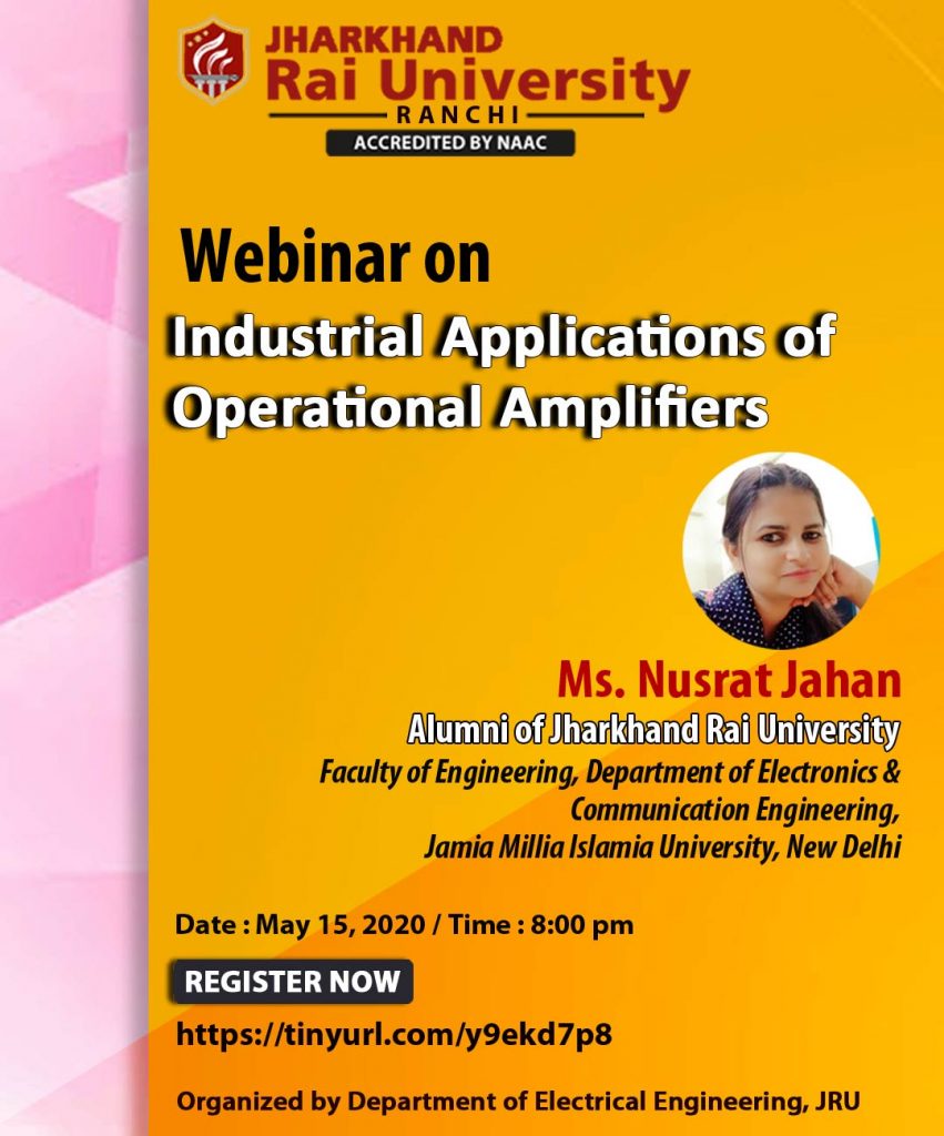 Webinar : “Industrial Applications of Operational Amplifiers”