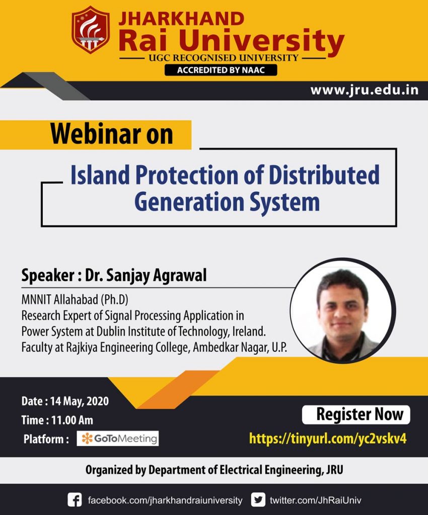 Webinar : “Island Protection of Distributed Generation System”