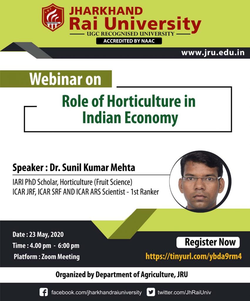 Webinar on: “Role of Horticulture in Indian Economy”