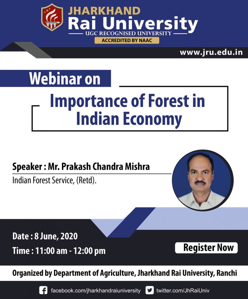 Webinar on: Importance of Forest in Indian Economy