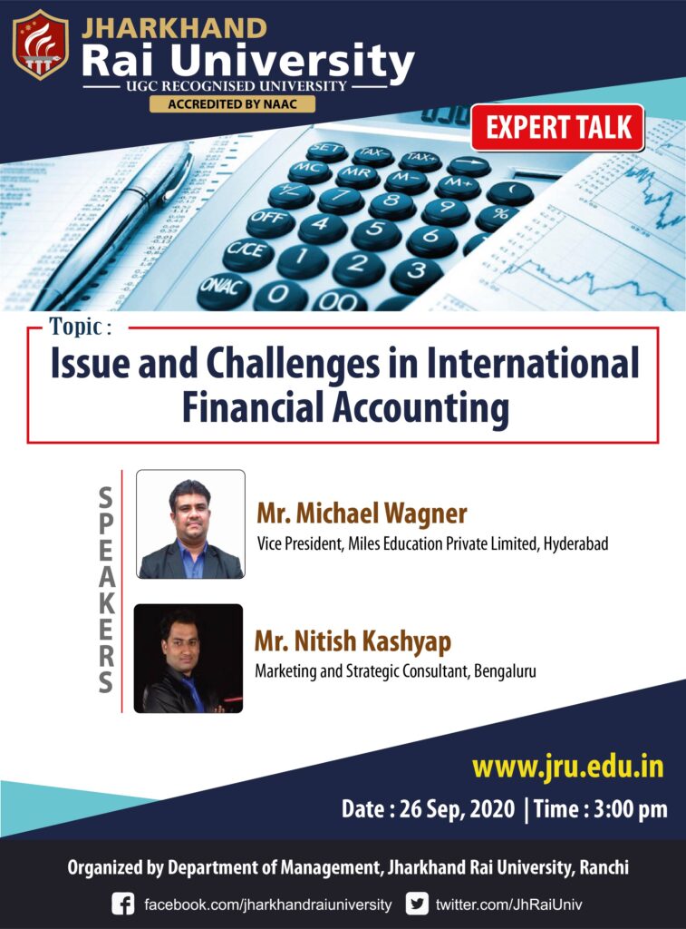 Expert Talk ” Issue and Challenges in International financial Accounting”