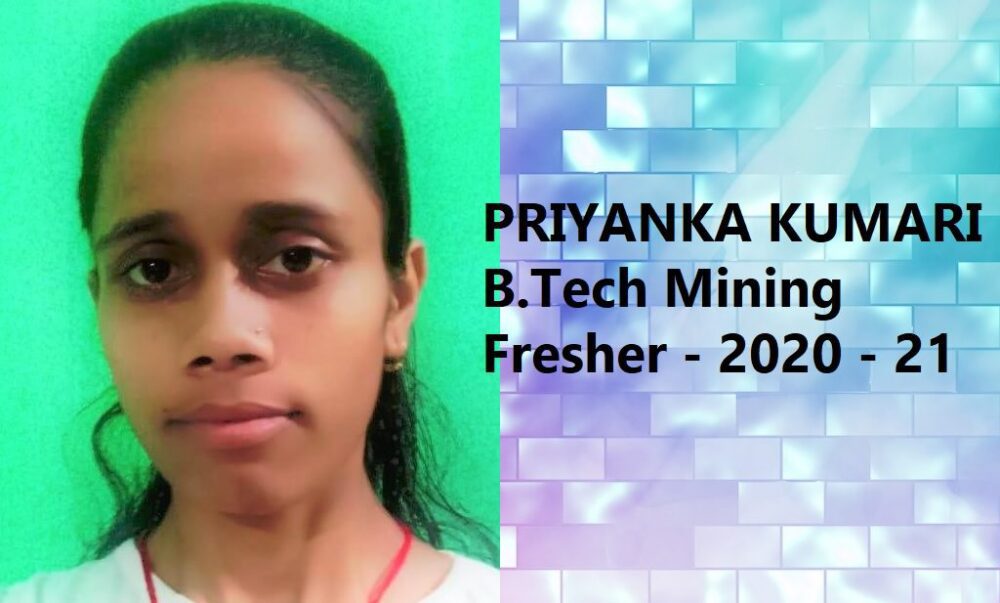 MEET PRIYANKA, THE FIRST GIRL TO STUDY B.TECH MINING AT JRU