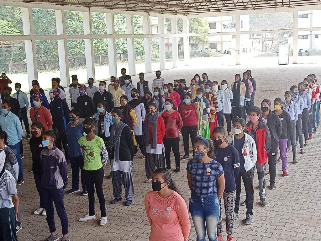 पूर्व गणतंत्र दिवस परेड चयन शिविर में झारखण्ड राय विश्वविद्यालय के  स्वयंसेवक शामिल