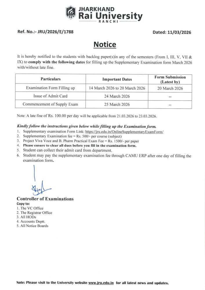 Supplementary Notice